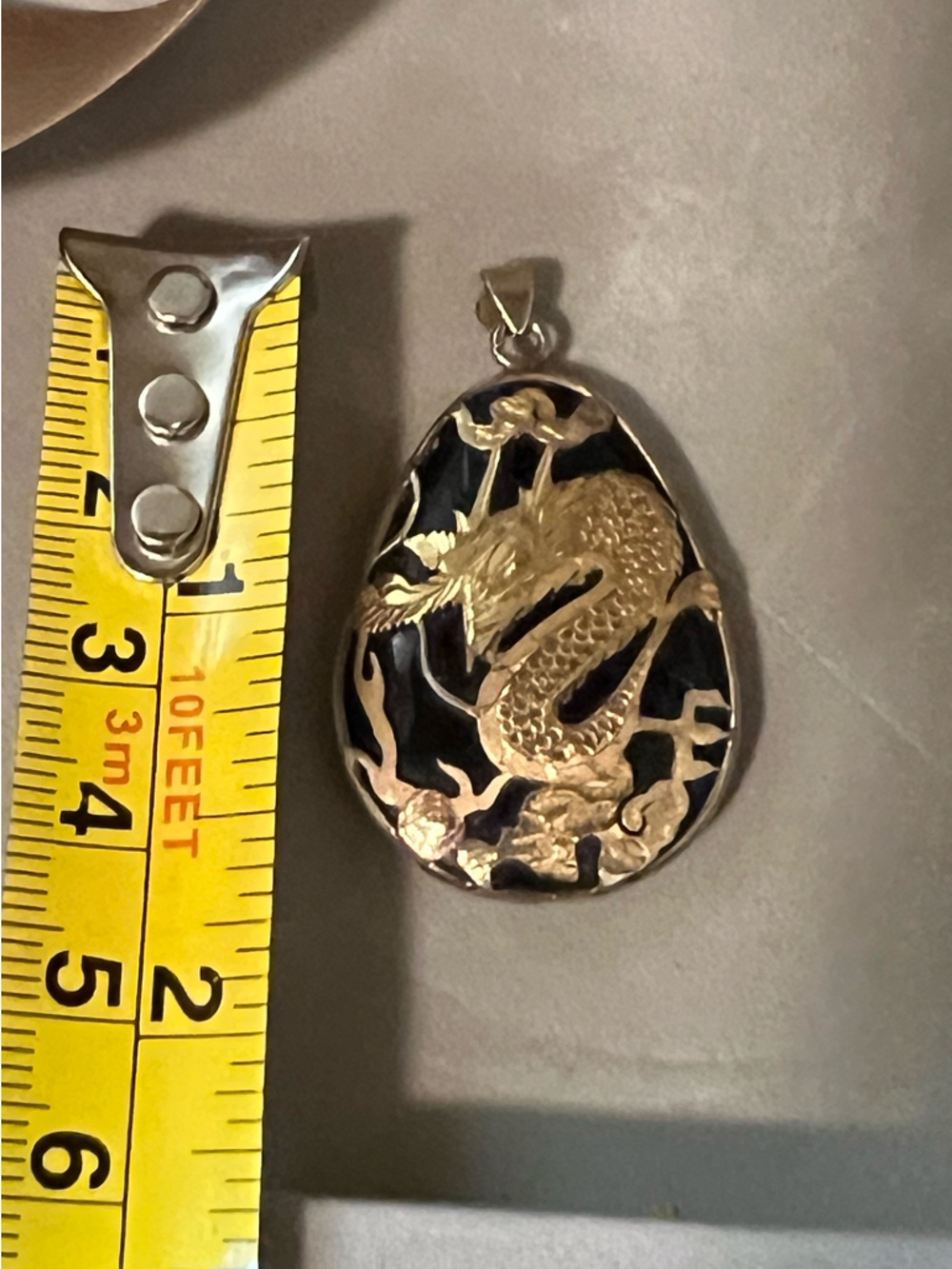 Vintage gold filled dragon pendant - Picture 3 of 4